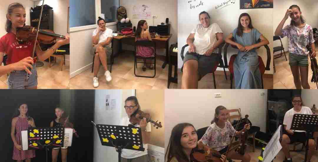 Stage de violon ados/adultes à l'école de musique La Fontaine en 2021. Classe de Vanessa Cahuzac